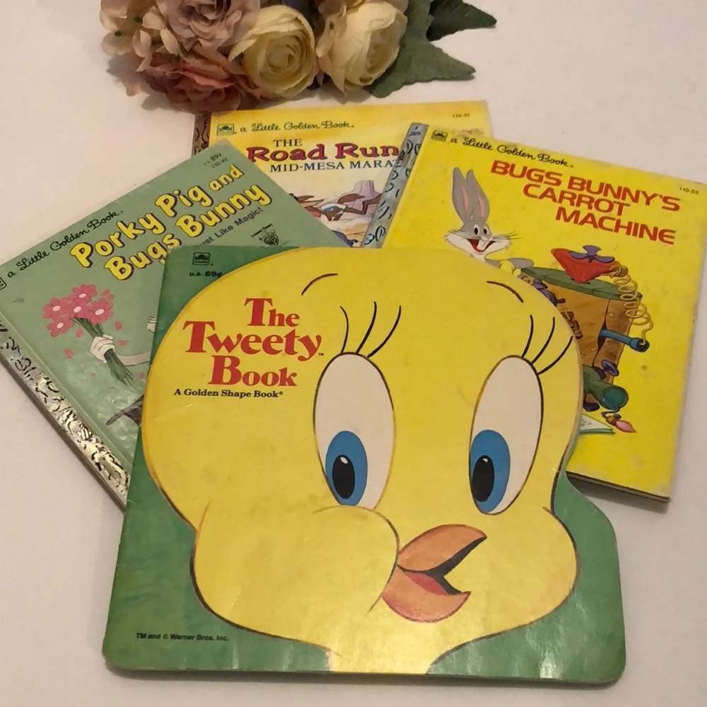 Bugs Bunny Books Tweety Bird Books Warner Bros Childrens Books Road Runner VTG